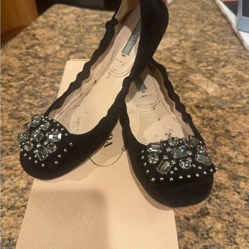 Prada ballet flat shoes Sz 39 USA Sz 9 - Picture 3 of 11